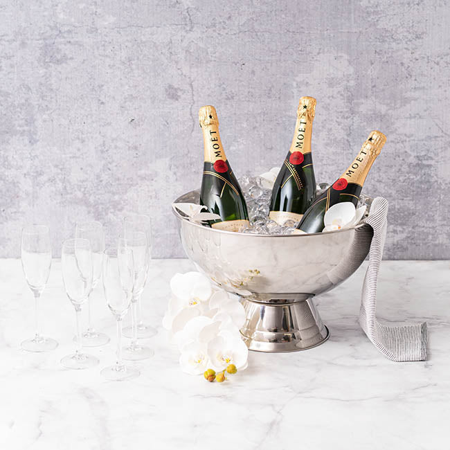STAINLESS STEEL CHAMPAGNE COOLER SILVER