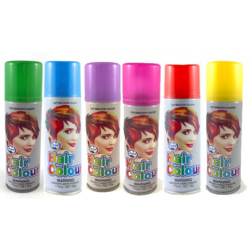 ASSORTED STANDARD COLOURED HAIR SPRAY 175ML CANS