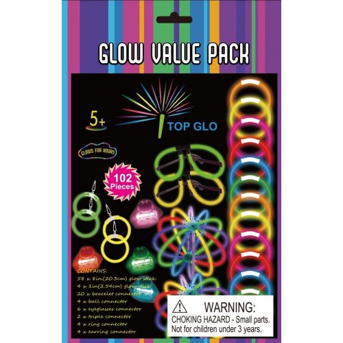 GLOW VALUE PARTY PACK 102 PIECES