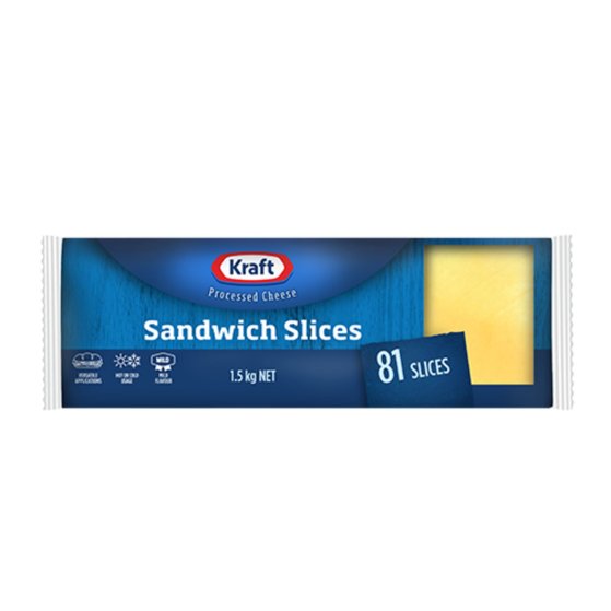 Kraft Cheese Slices 1.5kg-SANDWICH 81 Sl