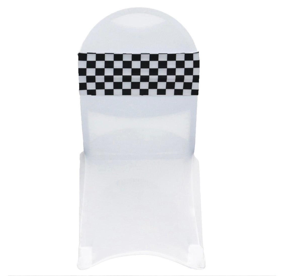 CHAIR BANDS BLACK AND WHITE CHECKERED