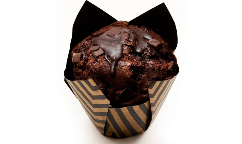 DELUXE TRIPLE CHOC FUDGE MUFFIN