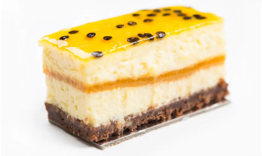 MANGO PASSION CHEESECAKE SLICES (BOX X 6)