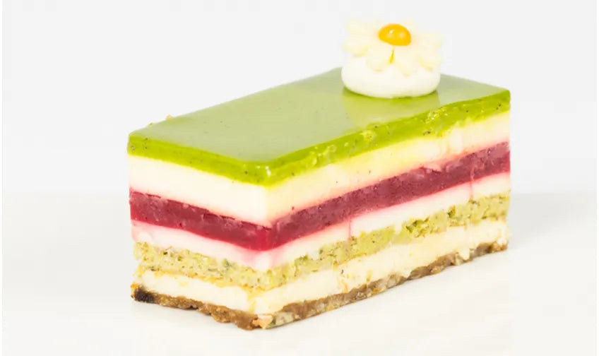 RASPBERRY WHITE CHOC & LIME SLICES (BOX X 6)