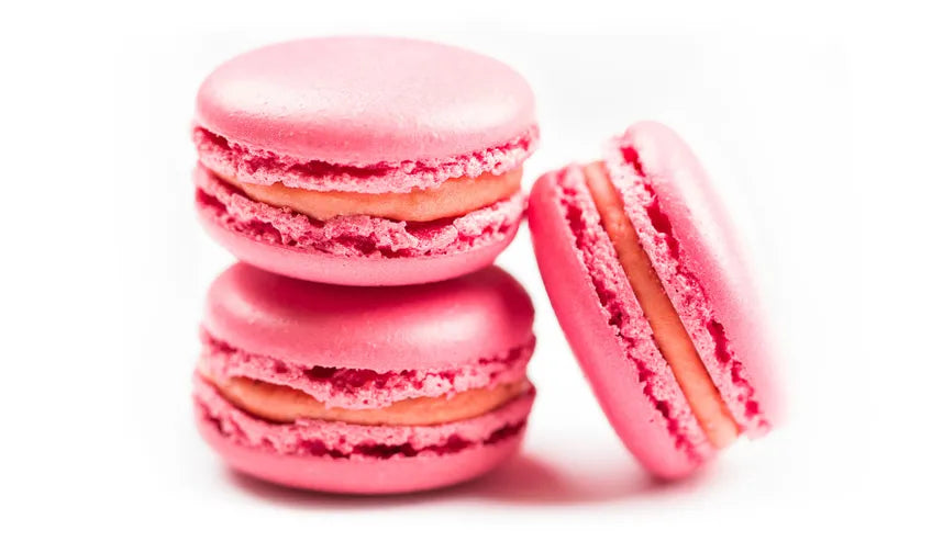 STRAWBERRY MACARONS (BOX X 12)