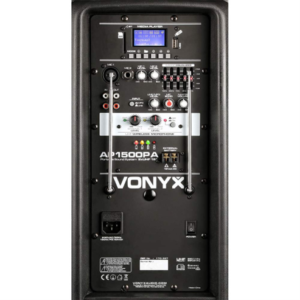 15″ INCH PORTABLE SPEAKER WITH DUAL WIRELESS MICROPHONES -IDEAL FOR SPORTING GROUPS, PRESENTATIONS,