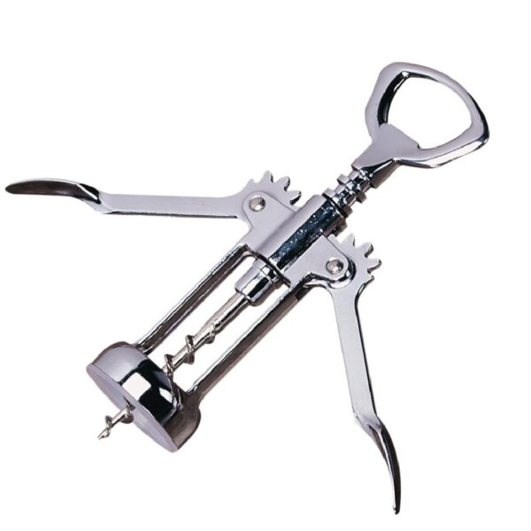 WINGED BOTTLE OPENER AND CORKSCREW