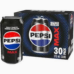 Pepsi Max Cans 30 x 375mL