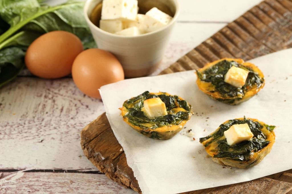 Cocktail Fritatta -Spinach & Feta (V) (FL)
