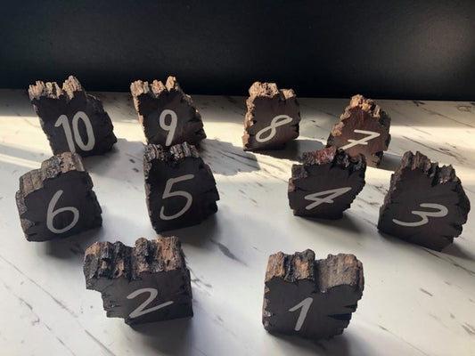 RUSTIC TABLE NUMBERS 1-10