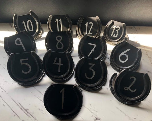 HORSESHOE TABLE NUMBERS -1 to 10