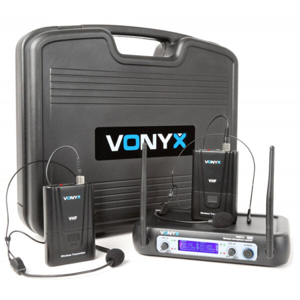 DUAL WIRELESS HEADSET MICROPHONE SYSTEM