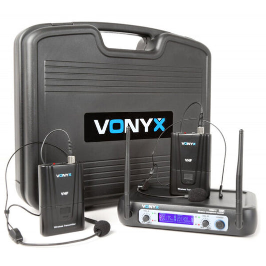 DUAL WIRELESS HEADSET MICROPHONE SYSTEM