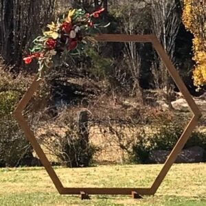 WEDDING ARCH – WOODEN HEX