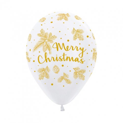 MERRY CHRISTMAS 30CM BALLOONS
