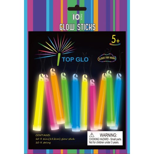 GLOW LIGHT STICK ON STRING – 15CM 10 PACK