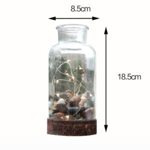 GLASS VASE JAR BOTTLE WITH LED FAIRY LIGHT