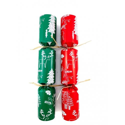 BONBONS 10IN PAPER RED & GREEN REINDEER & TREES