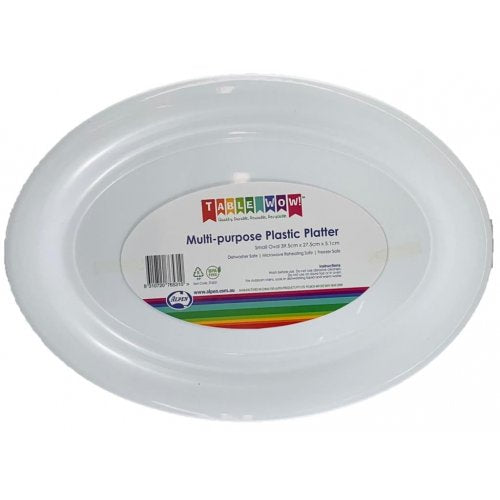 PLASTIC OVAL SERVING PLATTER SMALL