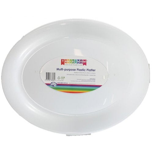 PLASTIC OVAL SERVING PLATTER MEDIUM