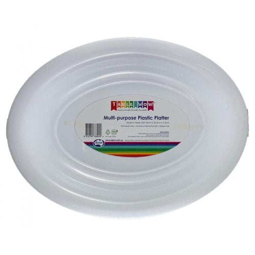PLASTIC DEEP DISH SERVING BOWL MEDIUM