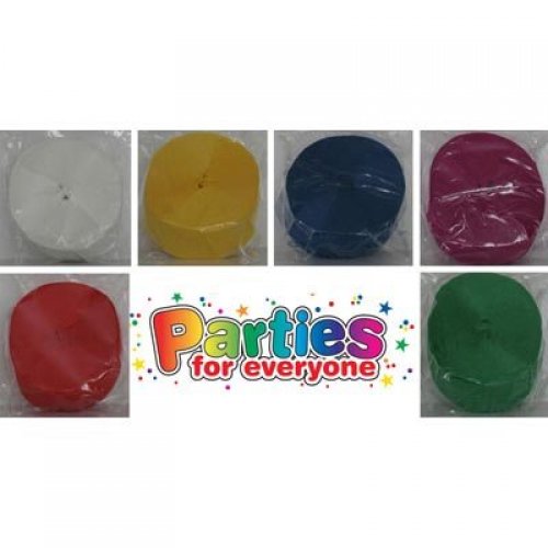 6 ASSTD COLOURS CREPE STREAMER P1