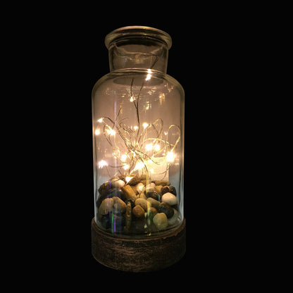 GLASS VASE JAR BOTTLE WITH LED FAIRY LIGHT
