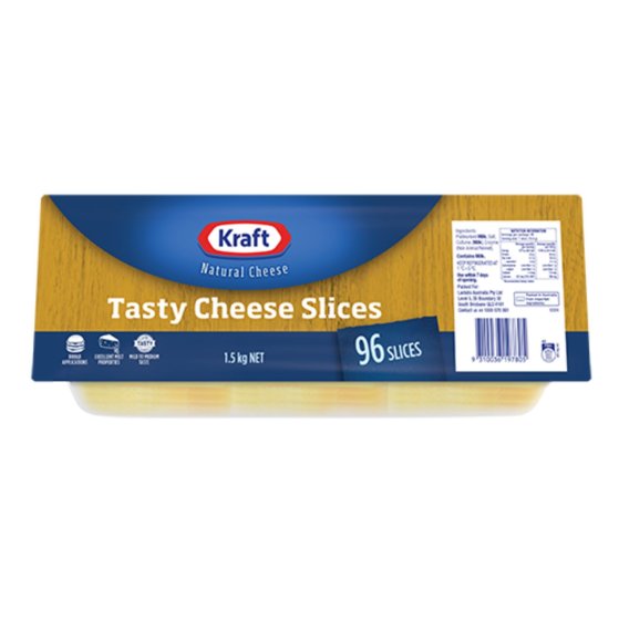 Kraft Cheese Slices 1.5kg-TASTY 96 Slice