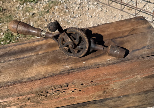 vintage eggbeater-style hand drill