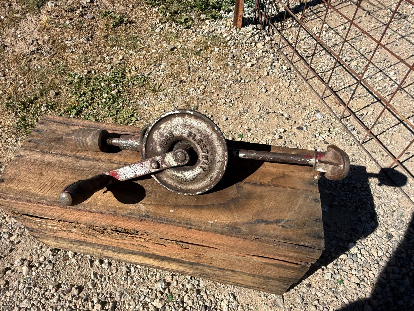 vintage eggbeater-style hand drill