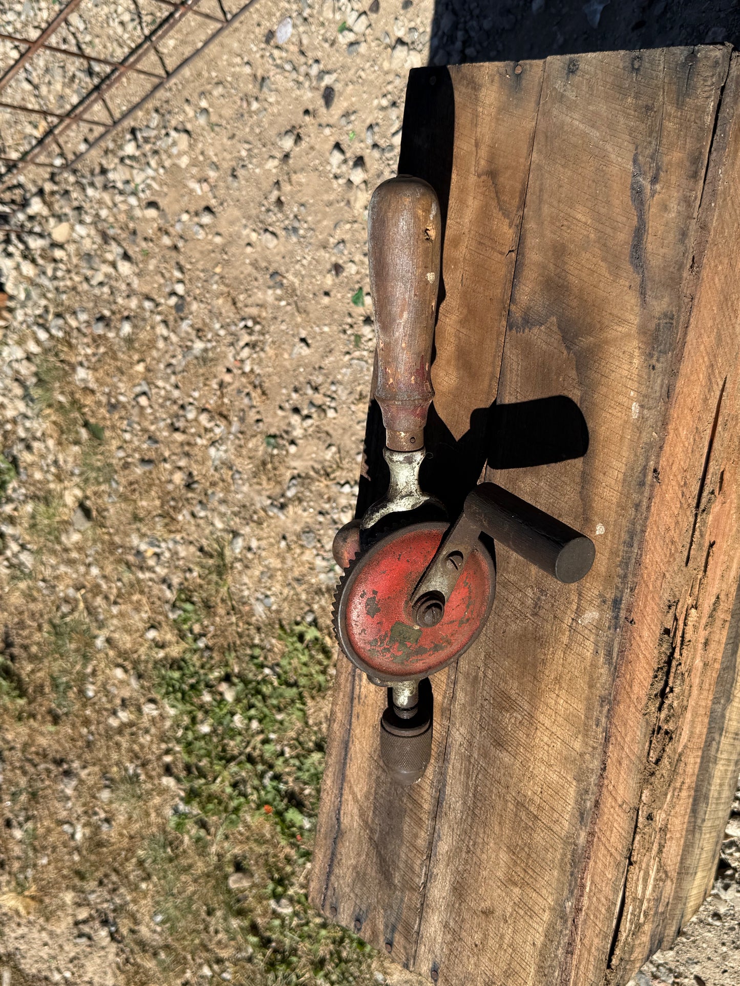 vintage eggbeater-style hand drill