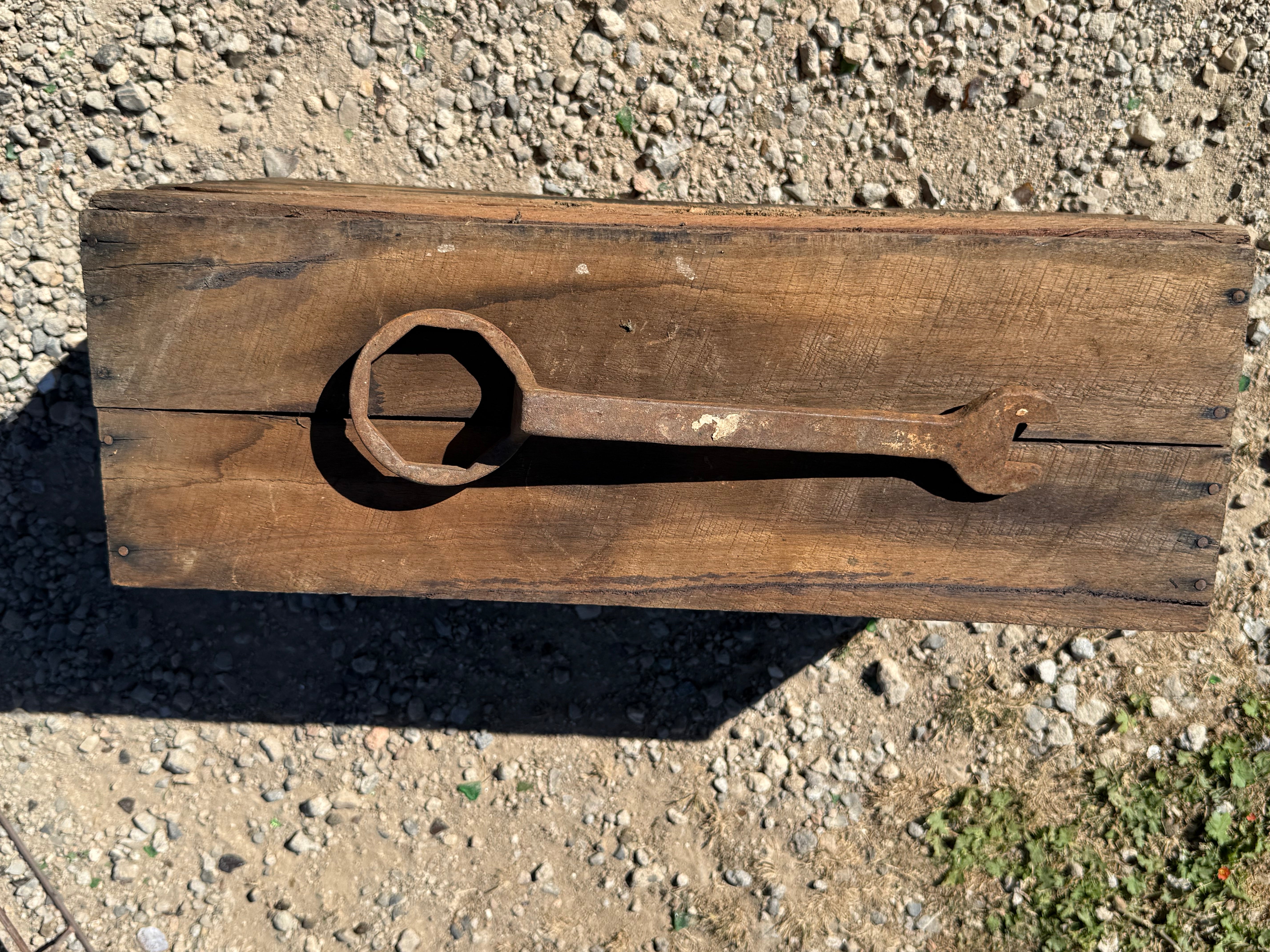 vintage, forged, open-ended spanner (wrench)