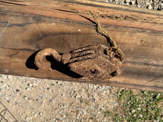 antique cast iron pulley