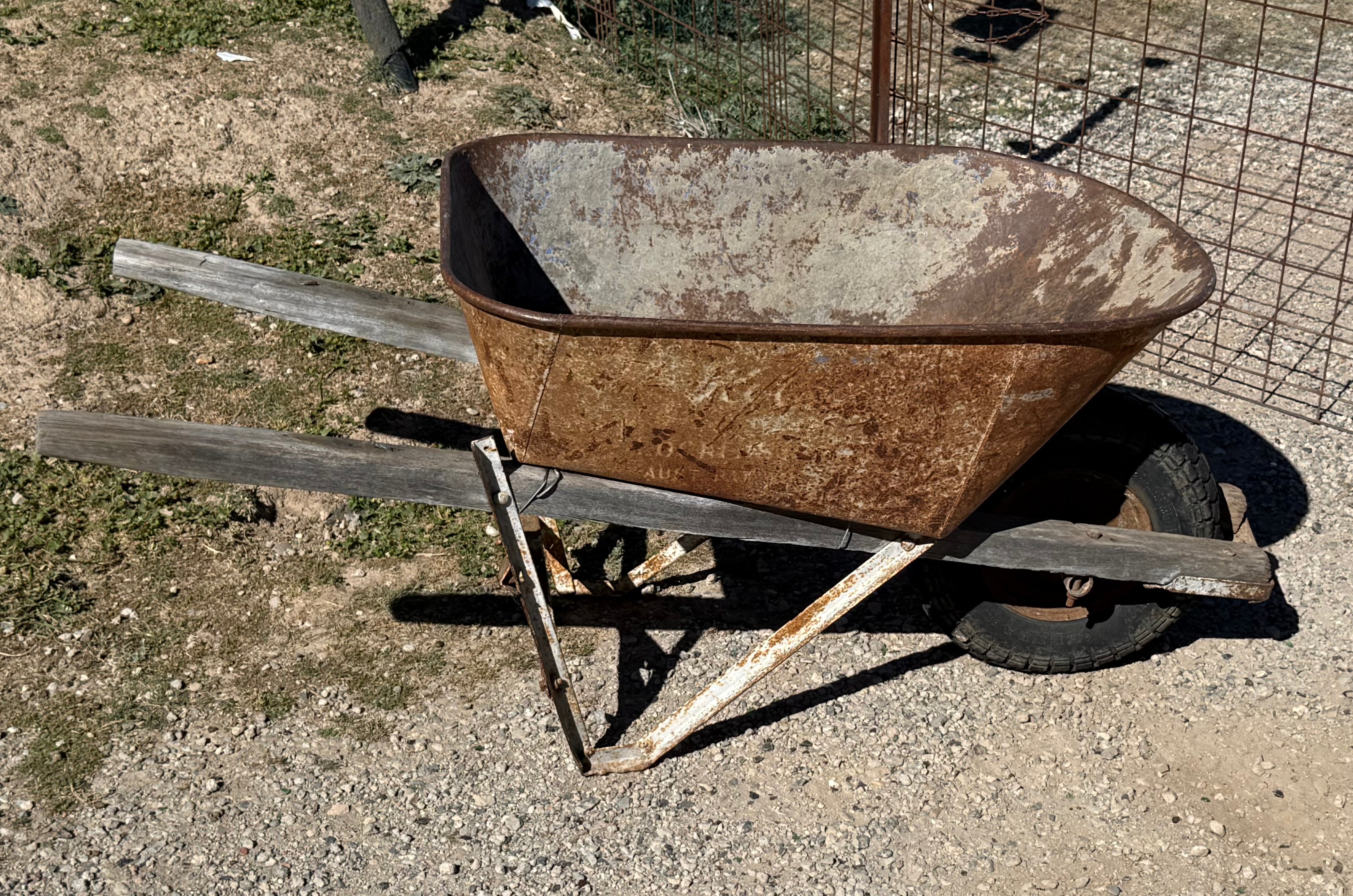 RUSTIC WHEELBARROW