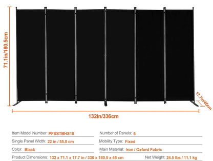 Room Divider 6 Panels