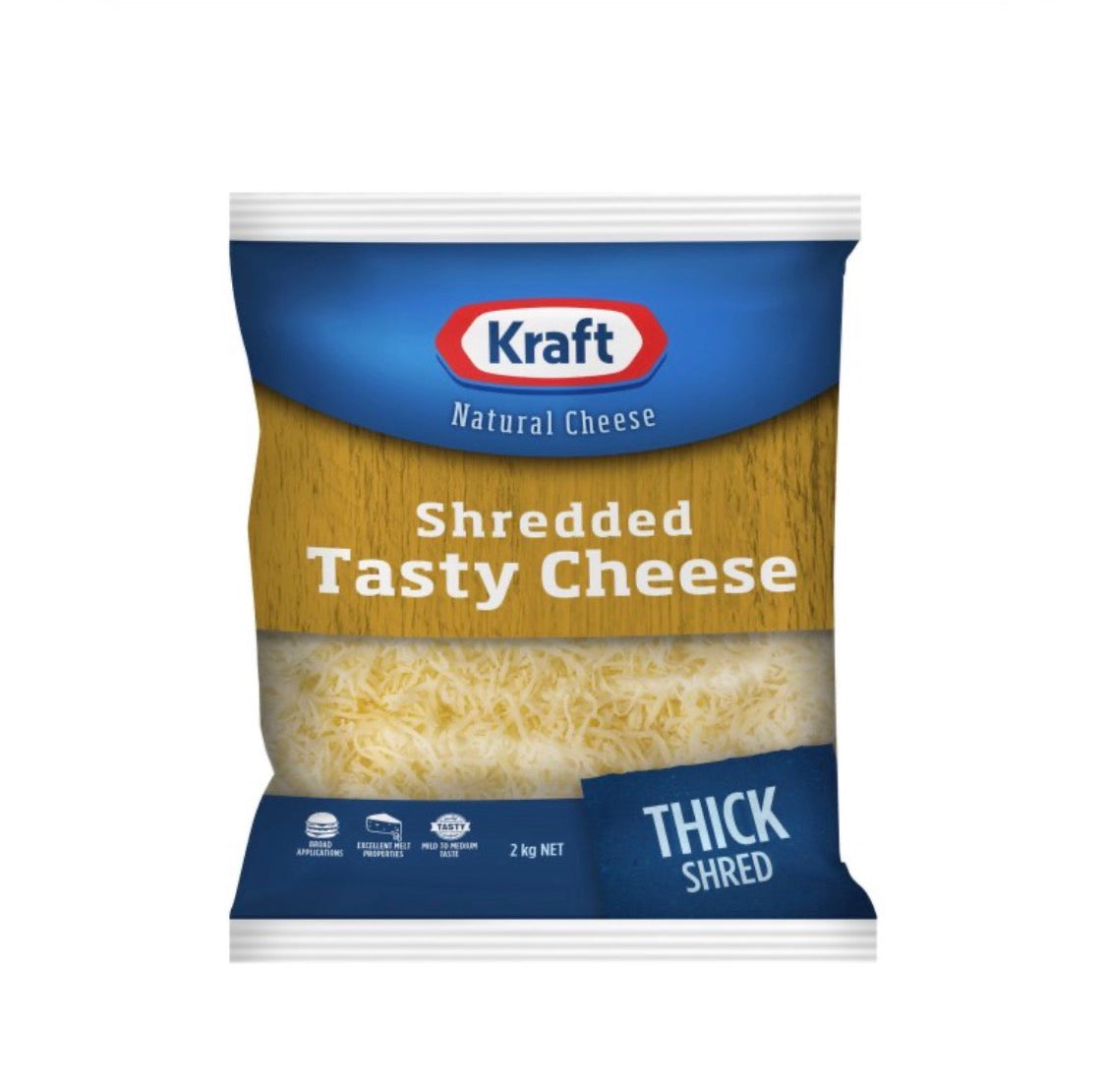 Kraft Cheese Shred 2kg - TASTY THICK