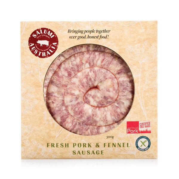 Salumi Sausage Pork & Fennel Coil 500g