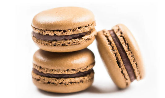 DARK CHOC GANACHE MACARONS (BOX X 12)
