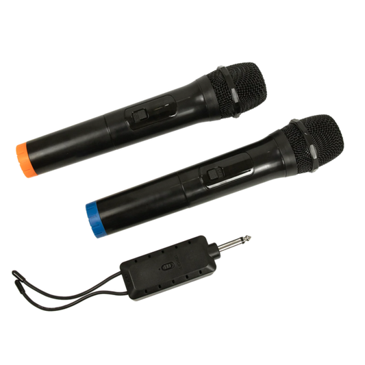 2 X WIRELESS MICROPHONE HANDHELD CORDLESS