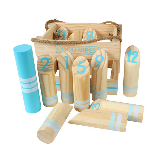 Good Vibes 14 Piece Wood Chuck Outdoor Game Set