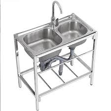 PORTABLE DOUBLE BOWL SINK (HOT & COLD)