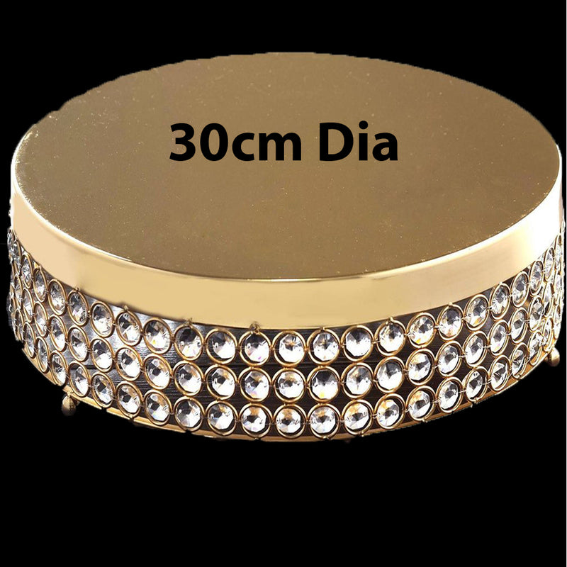 30CM ROUND CRYSTAL CAKE STAND