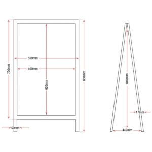 BLACKBOARDS SIGNS 50 X 85CM