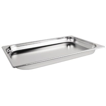 STAINLESS STEEL 1/1 PERFORATED ANTI JAM GASTRONORM TRAY 100MM