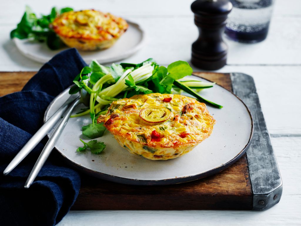 Bacon, Corn & Leek Frittata
