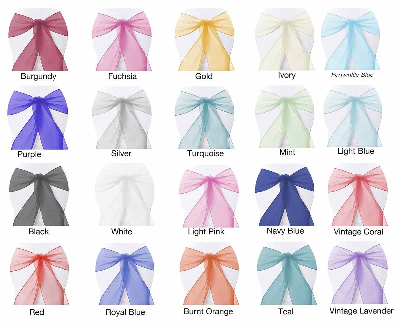 ORGANZA CHAIR SASHES