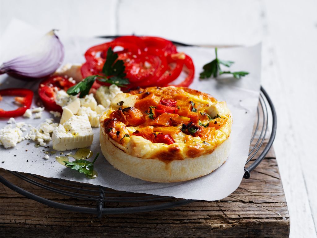 Pumpkin Capsicum & Feta Quiche