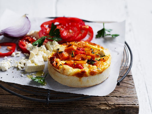 Pumpkin Capsicum & Feta Quiche